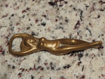 Vintage Risque Nude Lady Brass Bottle Opener