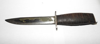 WW2 Stacked Cammo Green Blade Fighting Knife