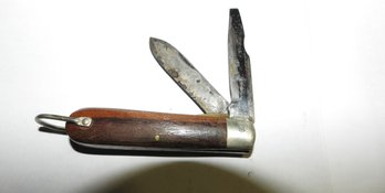 1950s Wood Handle 2 Blade Folding Knife