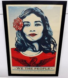 We The People - Shepard Fairey Large Framed Screenprint Poster