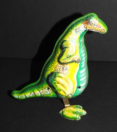 Vintage Tin Litho Dinosaur Wind Up Toy Missing Key
