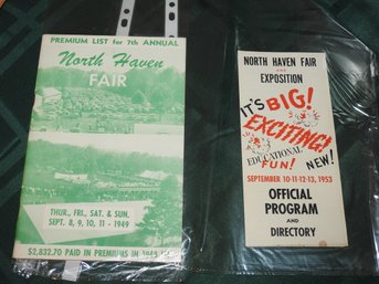 1949 & 1953 North Haven Fair Ephemera