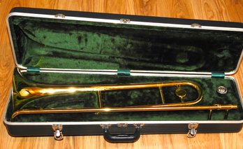 Vintage Jean Baptiste Brass Trombone With Case