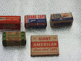 Lot Of Vintage Cap Gun Caps All Have Contents