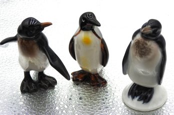 Vintage Rosenthal Porcelain Penguin Figurine Set