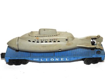 Old Lionel US Navy 3830 Submarine Car O Gauge