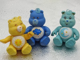 Lot Of 3 1983 Rubber Care Bears Figures