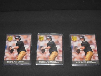 Lot Of 3 Brett Farve ROOKIE Football Cards