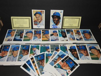 NY Mets Limited Edition Post Card Set 2 Are Signed With COA