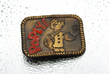 Old Metal Popeye Belt Buckle