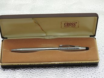 Vintage Chrome Inscribed Cross Pen