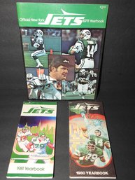 Lot Of Vintage NY Jets Yearbooks