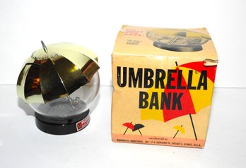 1970s Peoples Savings Umbrella Bank In Original Box
