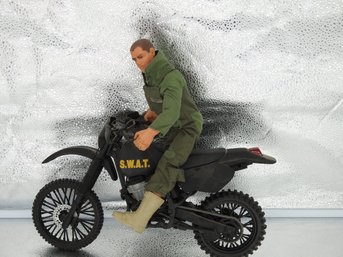 12 Inch GI Joe Figure On SWAT Motorcycle