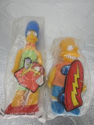 Vintage New In Package The Simpsons Marge & Bart Rubber Head Toys