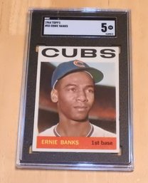 1964 Topps Ernie Banks SGC Graded 5 Baseball Card