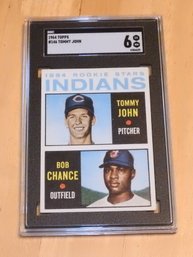 1964 Topps ROOKIE Tommy John SGC 6 Baseball Card