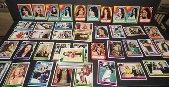 Huge Lot Of 1977 Charlies Angels Trading Cards