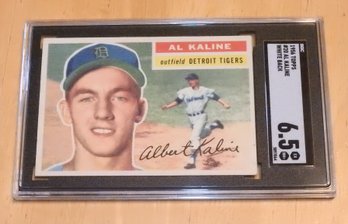 1956 Topps Al Kaline SGC 6.5 RARE White Back Baseball Card