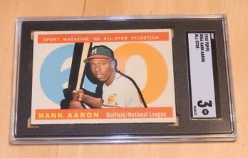 1960 Topps Hank Aaron SGC Graded Baseball Card