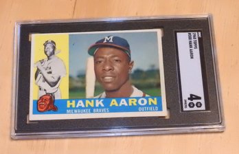 1960 Topps Hank Aaron SGC Graded Baseball Card