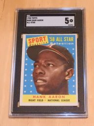 1958 Topps Hank Aaron SGC 5 Baseball Card