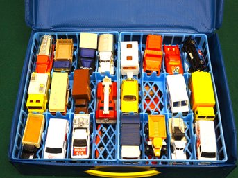 Vintage 2 Layer Case Full Of 1/64th Diecast Cars