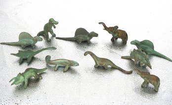 RARE Lot Of 1940s SRG Real  Bronze Dinosaur Figurines