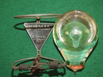 Antique Miracle Fire Extinguisher By Stempel  Hand Blown Glass - NO SHIPPING