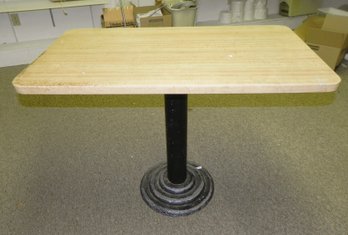 Sturdy, Rectangular Wood Veneer & Steel Table