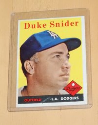 1958 Topps HOFer Duke Snider Baseball Card