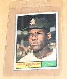 1961 Topps HOFer Bob Gibson Baseball Card