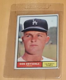 1961 Topps HOFer Don Drysdale Baseball Card