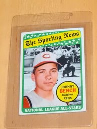 1969 Topps HOFer Johnny Bench Baseball Card