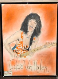 Original Artwork From Local Street Artist Clint Eastwood Framed Eddie Van Halen