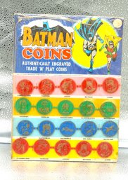 RARE Sealed 1966 Batman Authentically Engraved Trade & Play Coins