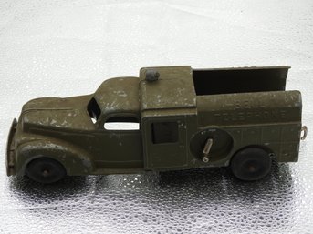 Old Hubley 10 Inch Steel Bell Telephone  Army Truck