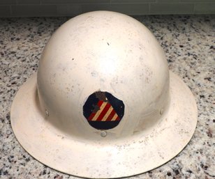 WW2 Air Warden Civil Defense Metal Helmet