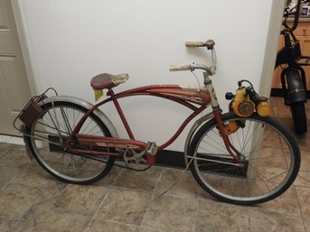 1950s Motorized Columbia Fire Arrow Bicycle With Orline Motor
