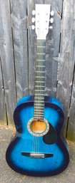 Awesome Vintage 2 Tone Blue Rogue Acoustic Guitar