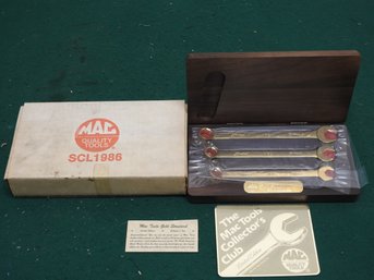 24 Kt Gold Plated 1986 Mac Tools Collectors Club Limited Edition Wrench Set