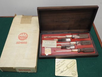 24 Kt Gold Plated 1986 Mac Tools Collectors Club Limited Edition Screw Driver Set