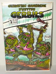 Geriatric Gangrene Jujitsu Gerbils # 1 SPOOF On The Ninja Turtles RARE Bagged & Boarded