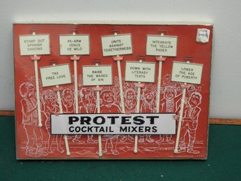 Sealed 1969 Protest Cocktail Mixer Sticks