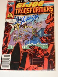 Signed Stan Lee Marvel GI Joe Transformers # 2 Comic Book Bagged & Boarded