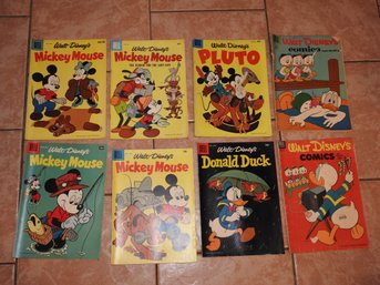 Lot Of Old Walt Disney 10 Cent Comic Books Mickey Mouse & More