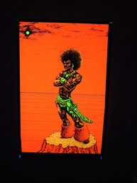 22x32 1969 Houston Blacklight WARRIOR 1 Poster