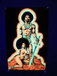 22x32 1970 Houston Blacklight MAN & WOMAN 1 Poster