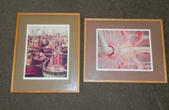 Gary San Pietro Signed And Numbered Photographs- Spokes 6/10 & Seahouse 7/25- Framed And Matted