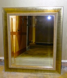Bevel Edged Gold Gilded Mirror, Very Heavy